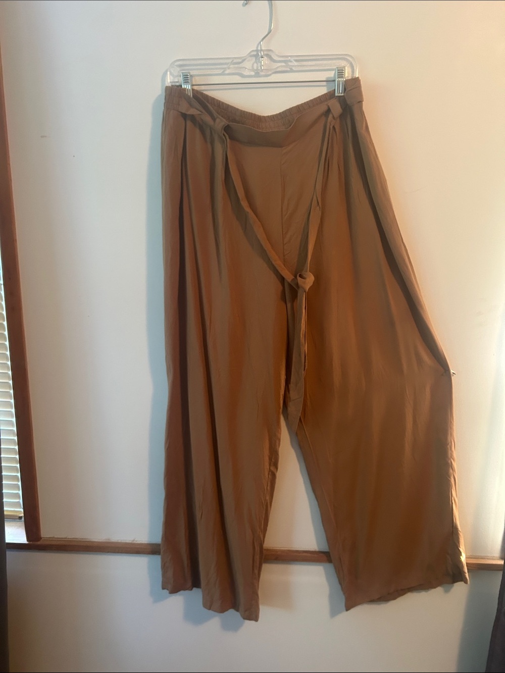 Primark Relaxed Drawstring belted wide-leg Pants in Brown